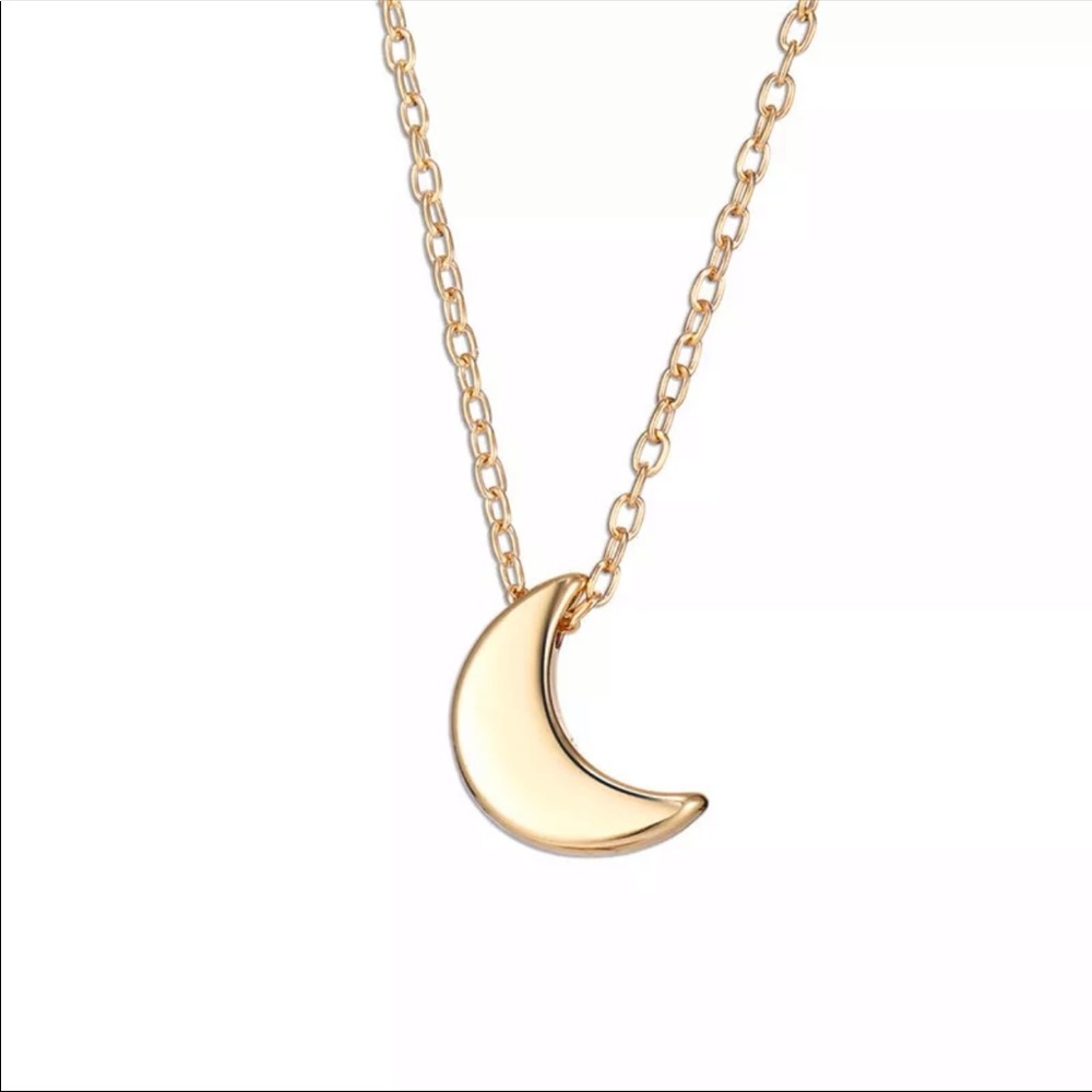 2/$10 NEW! Dainty Moon Necklace Pendant Cute Gold Simple Bohemian - Picture 5 of 6